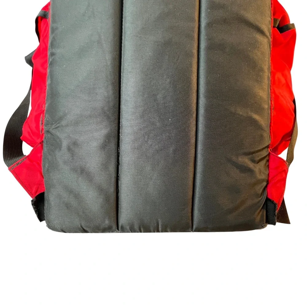 Vintage LL Bean Continental Rucksack Hiking Backpack Red Black Pack